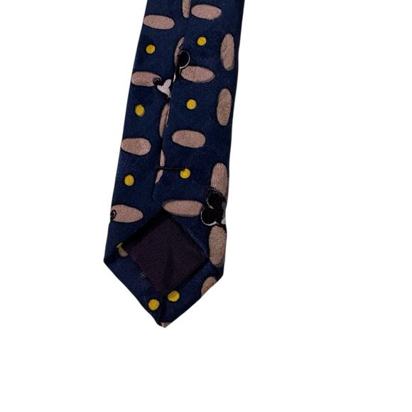 Vintage Disney Mickey Faces Cartoon Novelty Necktie 100% Silk - Picture 7 of 7